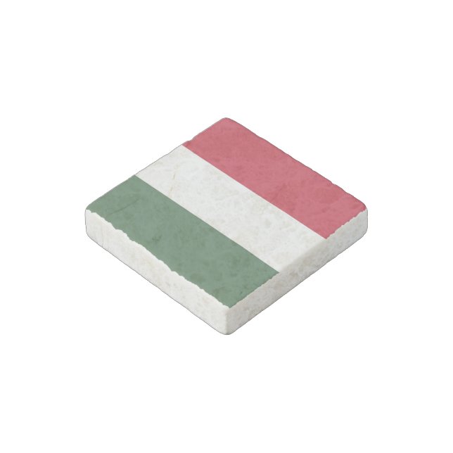 Hungary flag stone magnet (Angled)