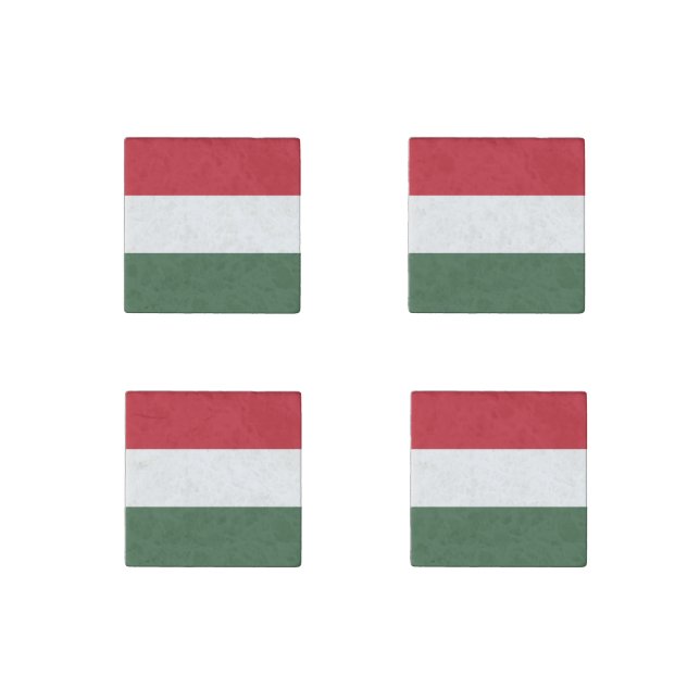 Hungary Flag Stone Magnet (Front)