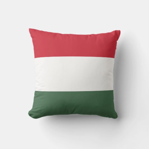 Hungary Flag Throw Pillow