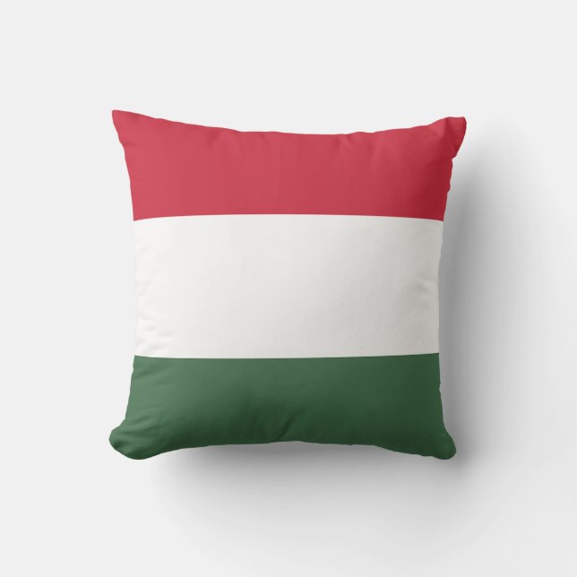 Hungary Flag Throw Pillow (Front)