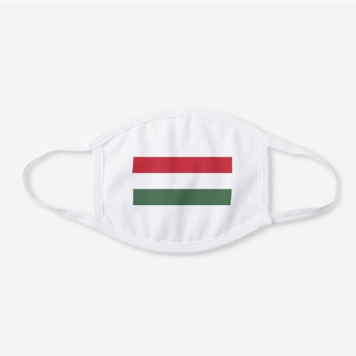 Hungary Flag White Cotton Face Mask