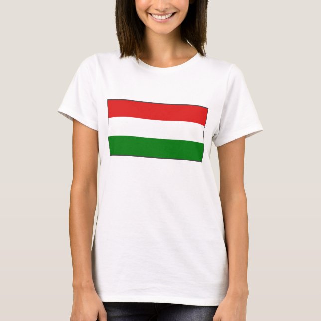 Hungary Flag x Map T-Shirt (Front)