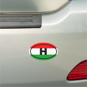 Hungary - H - European Oval Car Magnet