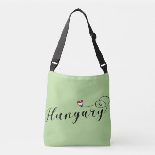 Hungary Heart Customizable Bag, Hungarian Crossbody Bag