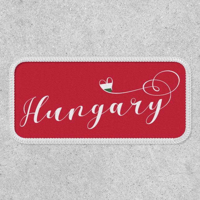 Hungary Heart Hoodie, Hungarian Patch (Front)