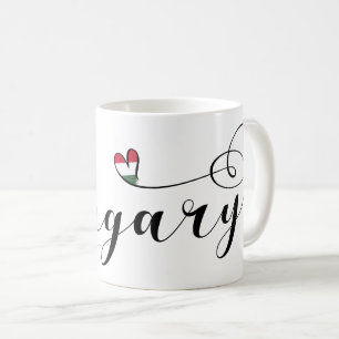 Hungary Heart Mug, Hungarian Coffee Mug