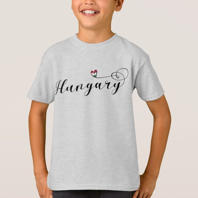 Hungary Heart T-Shirt, Hungarian T-Shirt (Front)