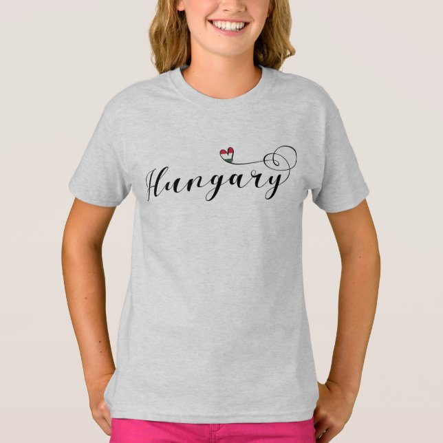 Hungary Heart T-Shirt, Hungarian T-Shirt (Front)