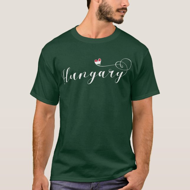 Hungary Heart Tee Shirt, Hungarian (Front)