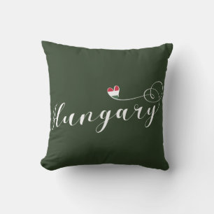 Hungary Heart Throw Cushion, Hungarian Pillow