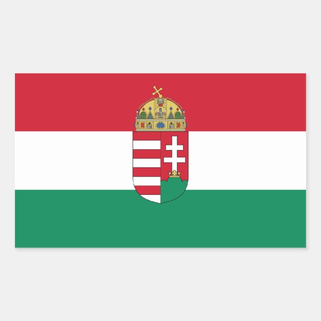 Hungary/Hungarian 1940 Flag Rectangular Sticker (Front)