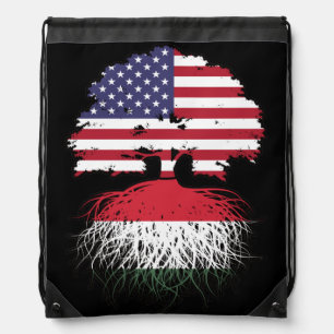 Hungary Hungarian American USA United States Drawstring Bag