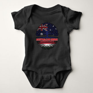 Hungary Hungarian Australian Australia Tree Roots Baby Bodysuit