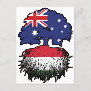 Hungary Hungarian Australian Australia Tree Roots Postcard