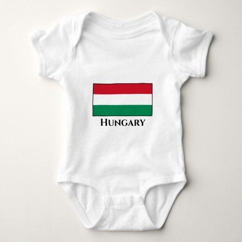 Hungary Hungarian Flag Baby Bodysuit