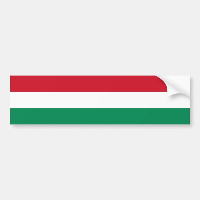 Hungary/Hungarian Flag Bumper Sticker (Front)