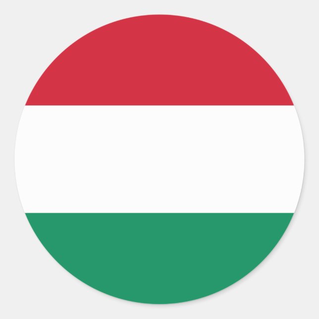 Hungary (Hungarian) Flag Classic Round Sticker (Front)