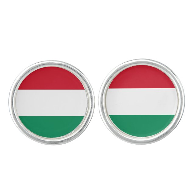 Hungary (Hungarian) Flag Cufflinks (Front)
