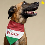 Hungary Hungarian Flag Custom Name Pet Bandana<br><div class="desc">You beloved dog can wear your family's national pride! This grunge style Hungarian flag pet bandana is easy to personalize with your dog's name! With horizontal stripes of green, white and red, your furry family member will certainly stand out in style. There are other flag dog bandanas in this shop,...</div>