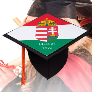 Hungary & Hungarian Flag, Emblem / Students Graduation Cap Topper
