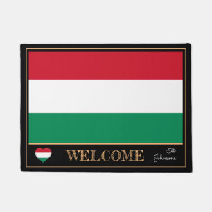 Hungary & Hungarian Flag house mats/sports Welcome Doormat