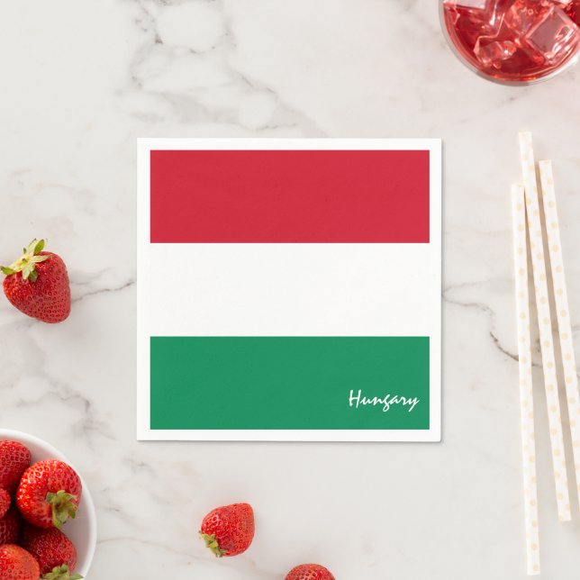 Hungary & Hungarian flag party fashion /sport fans Napkins (Insitu)