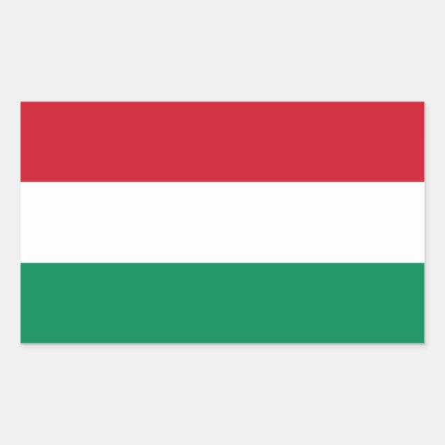 Hungary/Hungarian Flag Rectangular Sticker (Front)