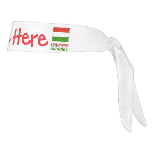 Hungary Hungarian Flag Red Personalized  Tie Headband