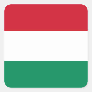 Hungary (Hungarian) Flag Square Sticker