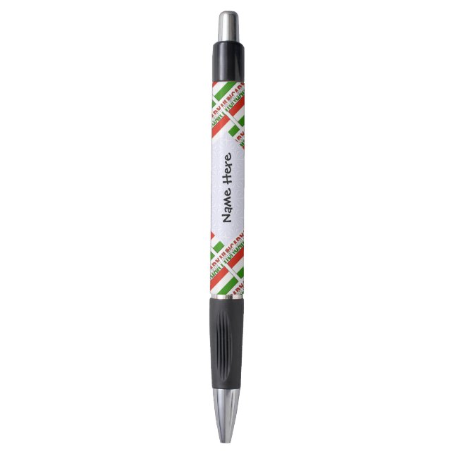 Hungary Hungarian Flag Tiled Personalized  Pen (Front Vertical)
