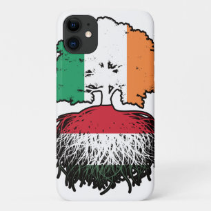 Hungary Hungarian Irish Ireland Tree Roots Flag iPhone 11 Case
