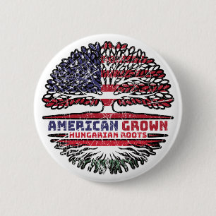 Hungary Hungarian US American USA United States Button