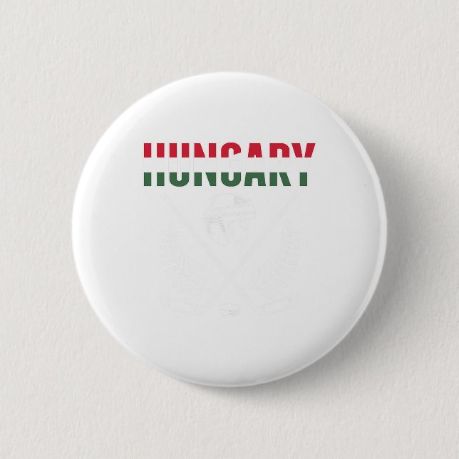 Hungary Ice Hockey Fans Jersey Support Hungarian H Button (Front)