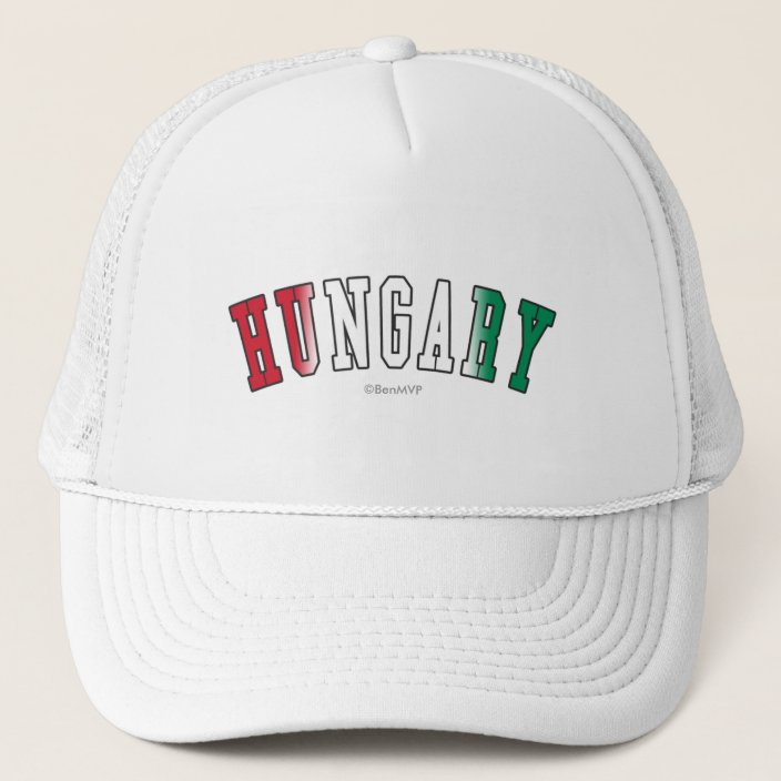 Hungary in National Flag Colors Mesh Hat
