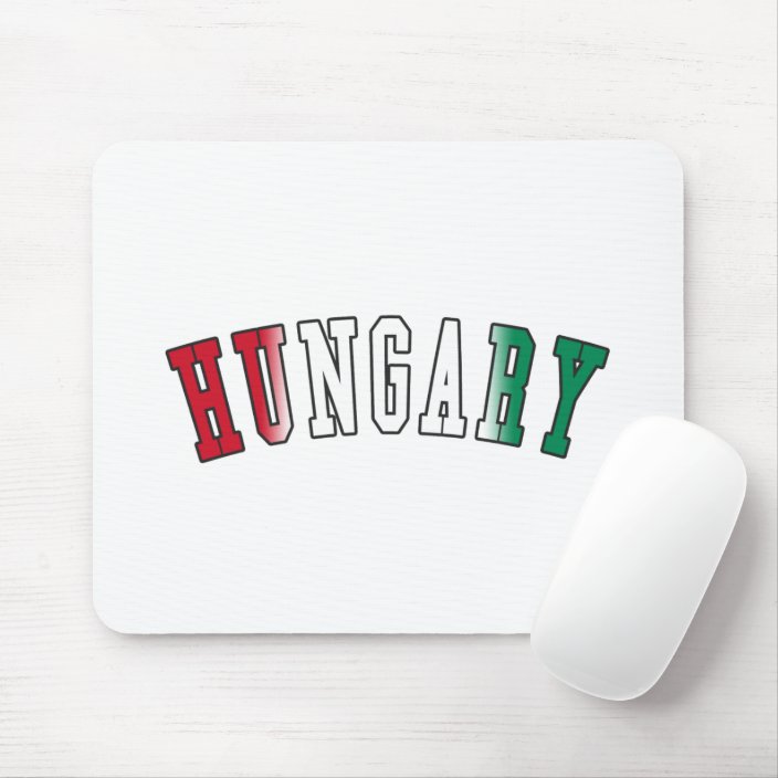 Hungary in National Flag Colors Mouse Pad