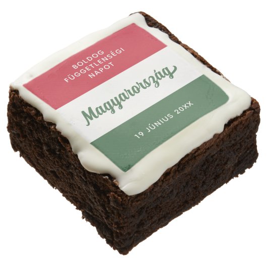 Hungary Independence Day National Flag Brownie (Angled)