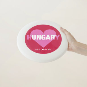 Hungary Love custom name & color frisbees