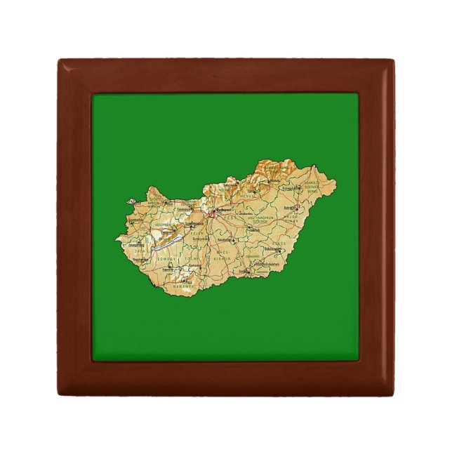 Hungary Map Gift Box (Front)