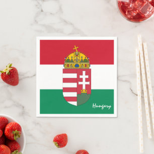 Hungary Napkins, Hungarian flag party /sports fan Napkins