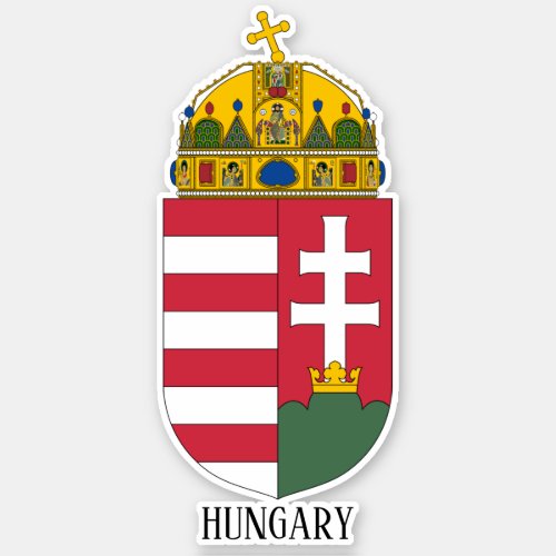Hungary National Coat Of Arms Patriotic Sticker