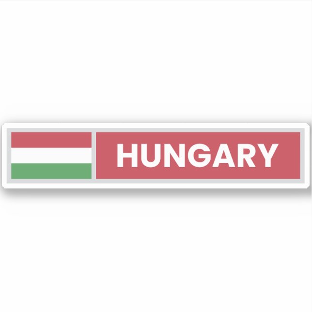 Hungary National Flag Sticker (Front)
