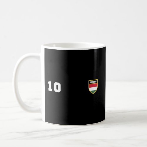 Hungary Number 10 Soccer Flag Football Ten Jersey Coffee Mug