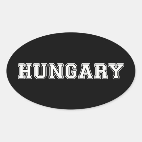 Hungary Oval Sticker