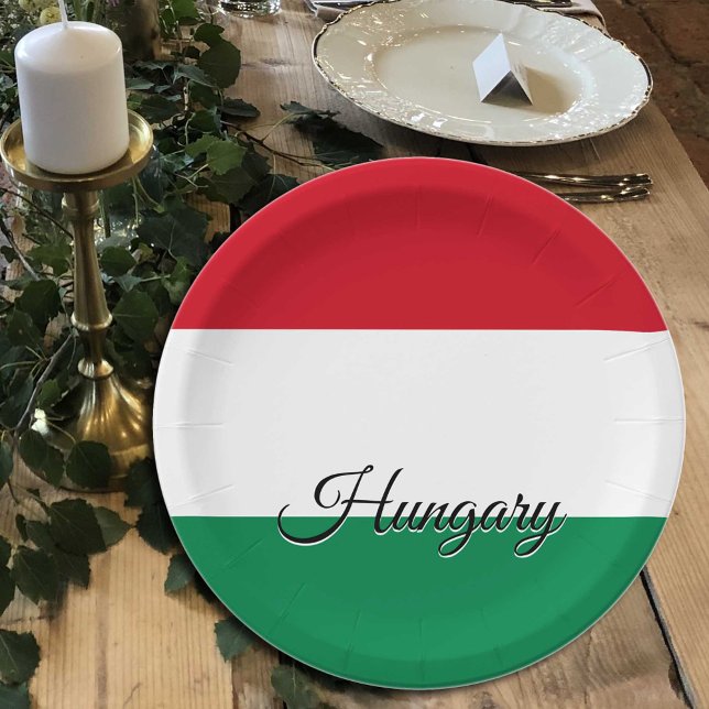 Hungary plates, Hungarian Flag party /sports Paper Plates (Creator Uploaded)