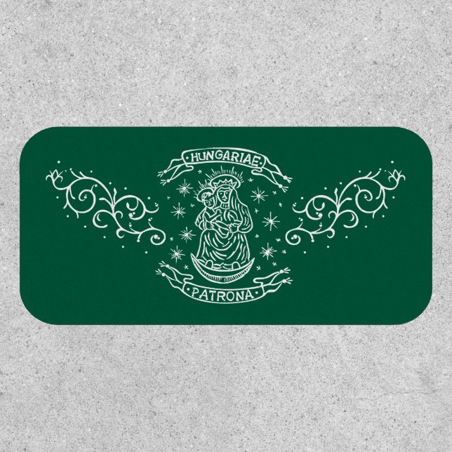 hungary religious motif medieval virgin mary jesus patch (Front)