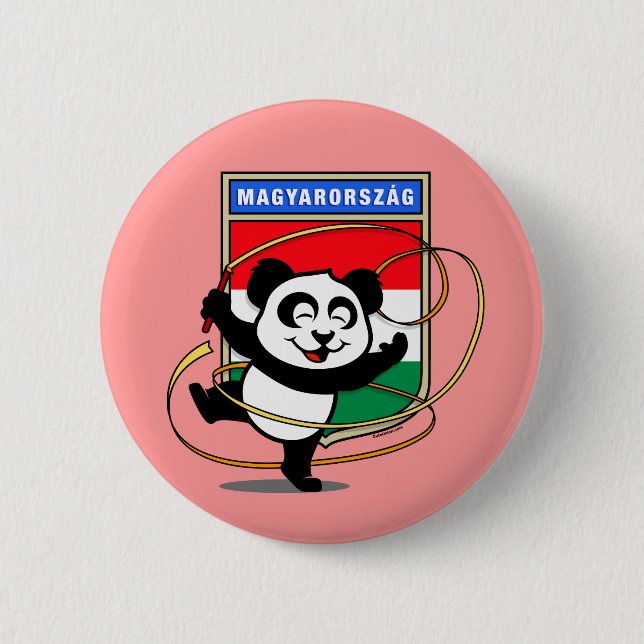 Hungary Rhythmic Gymnastics Panda Button (Front)