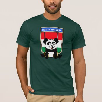 Hungary Rings Panda T-shirt by cuteunion at Zazzle