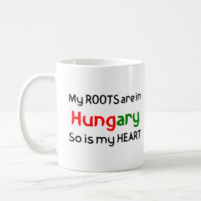 hungary roots coffee mug (Left)