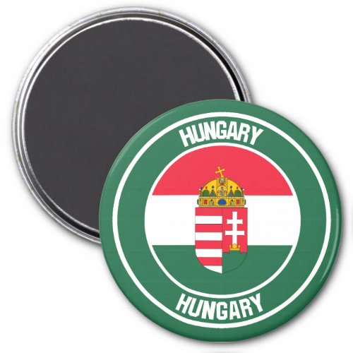 Hungary Round Emblem Magnet