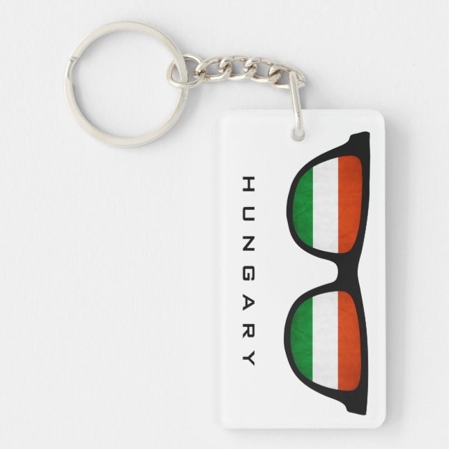 Hungary Shades custom text & color key chain (Front)